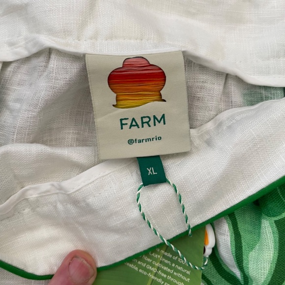 Farm Rio Green Festival Color Midi Skirt and Cropped Blouse Set Size XL. NWT - Picture 6 of 15